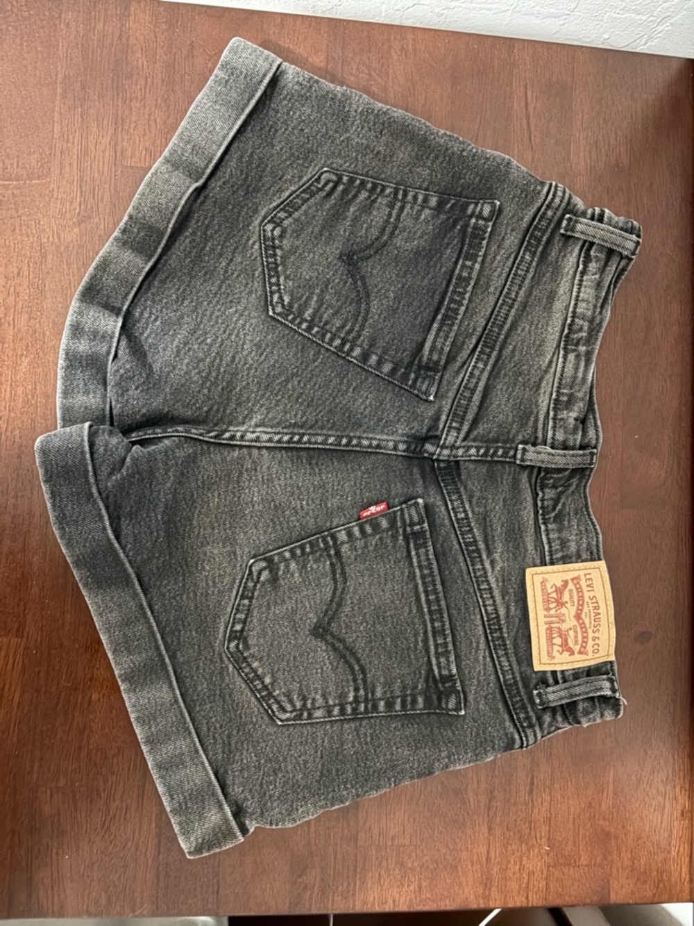 Levi's Women's Washed Black Denim Shorts